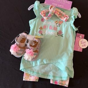 Baby Girl glittery outfit with shoes